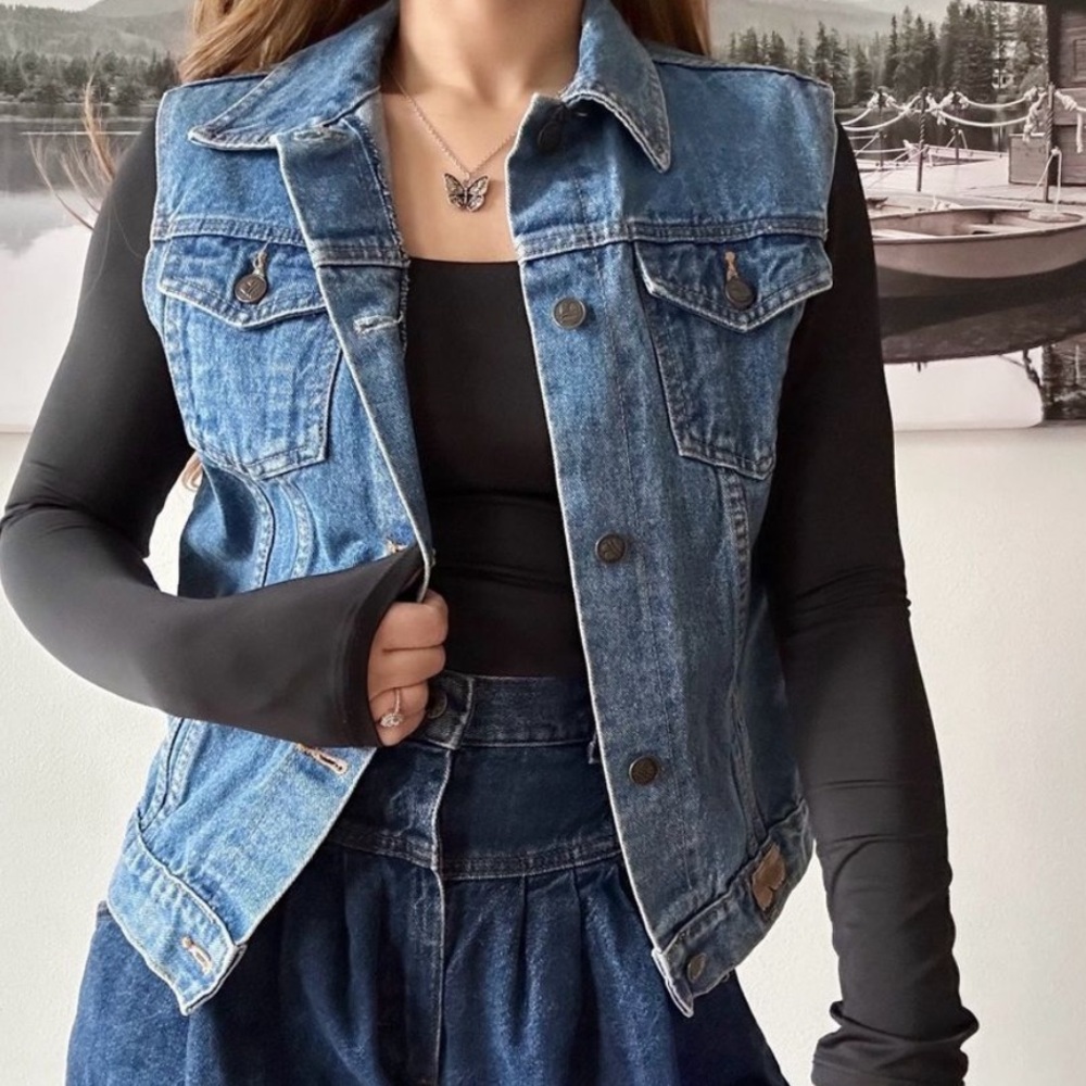 Vintage denim vest